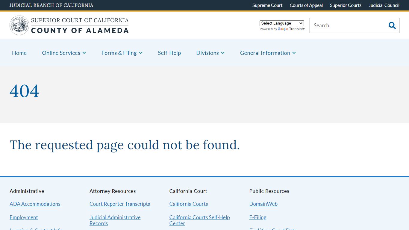 Superior Court of California - Alameda County Superior Court